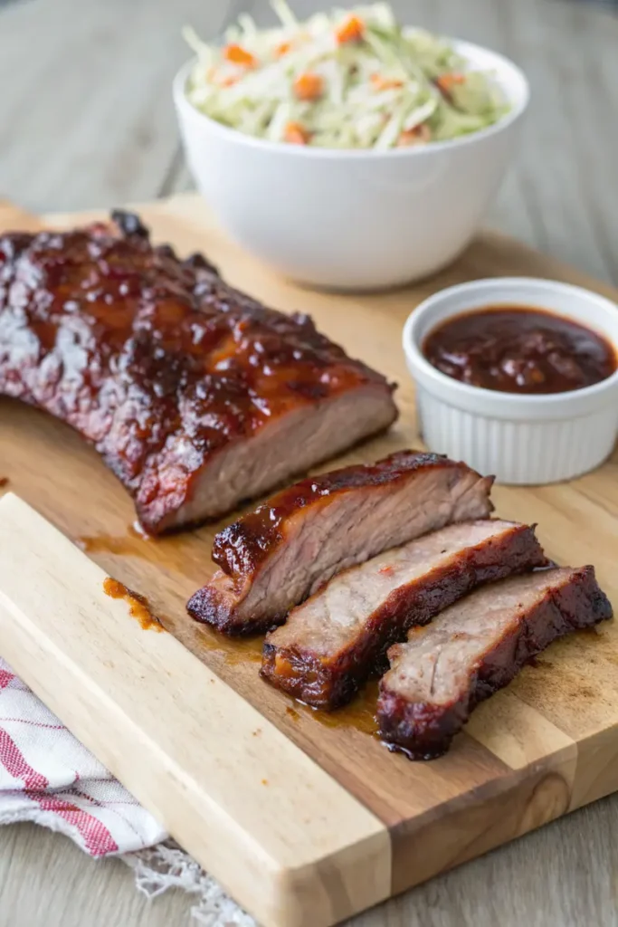 Baby Back Ribs: Juicy, caramelized ribs with barbecue sauce