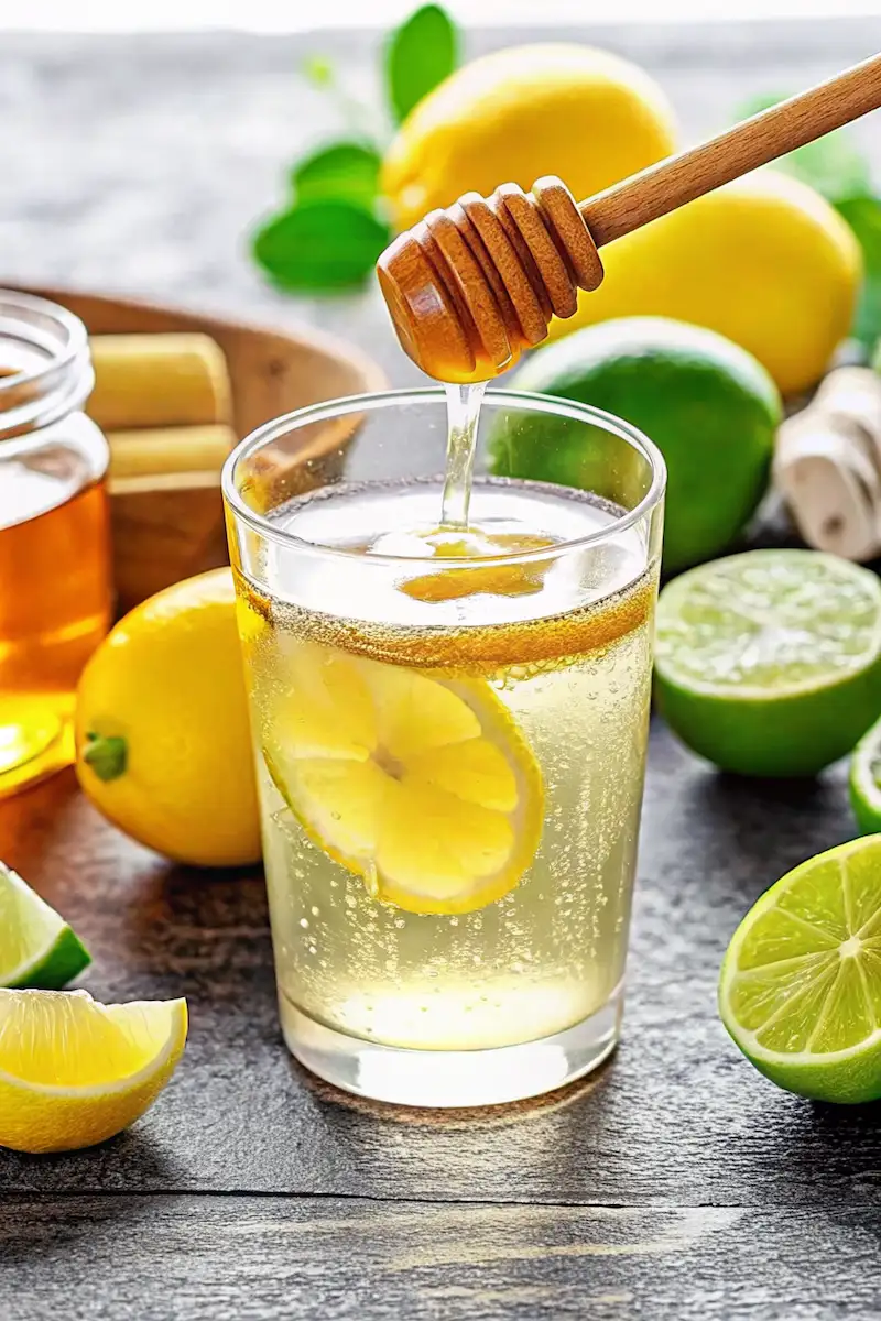 Bebida da Mounjaro Natural Receita com limão, mel e gengibre