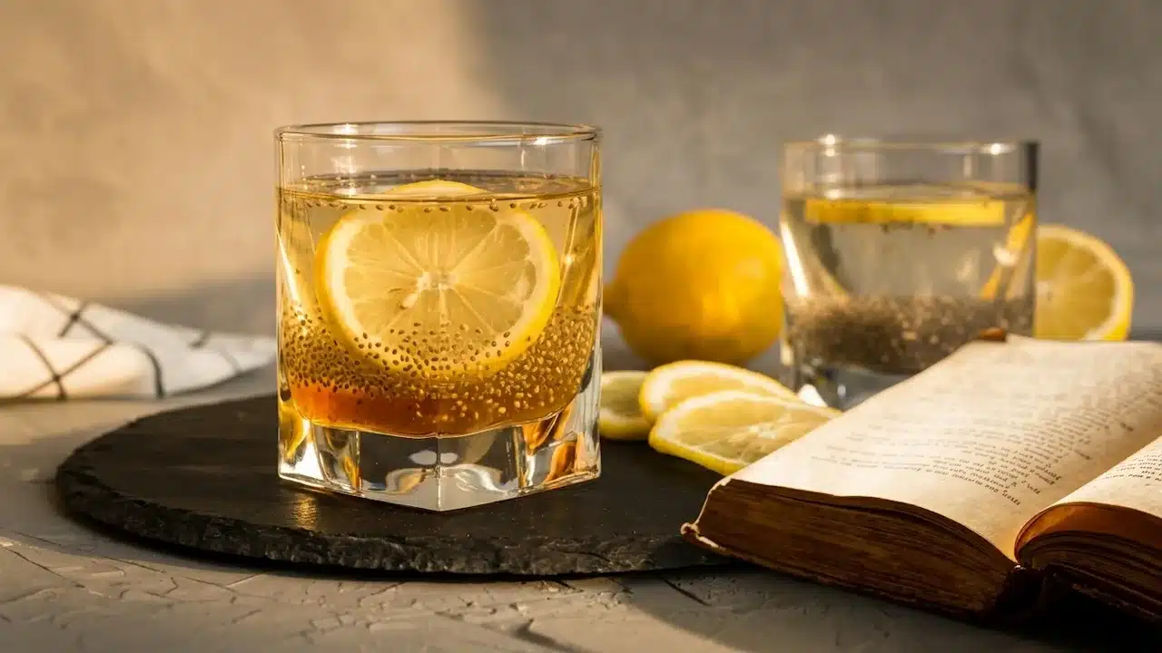 Mounjaro de pobre receita com vinagre de maçã, limão e chia para saciedade natural.