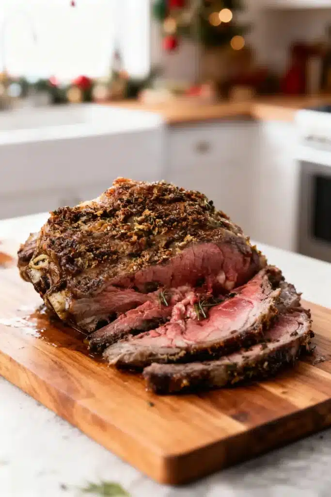 prime rib recipe roasted with garlic and herbs